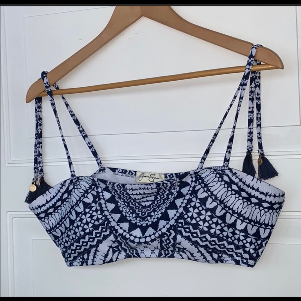 Jessica Simpson bikini tassel top only xl NWT